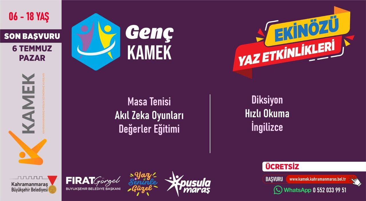 Kahramanmaraş'ta Ücretsiz Yaz Kursları Başlıyor (4)