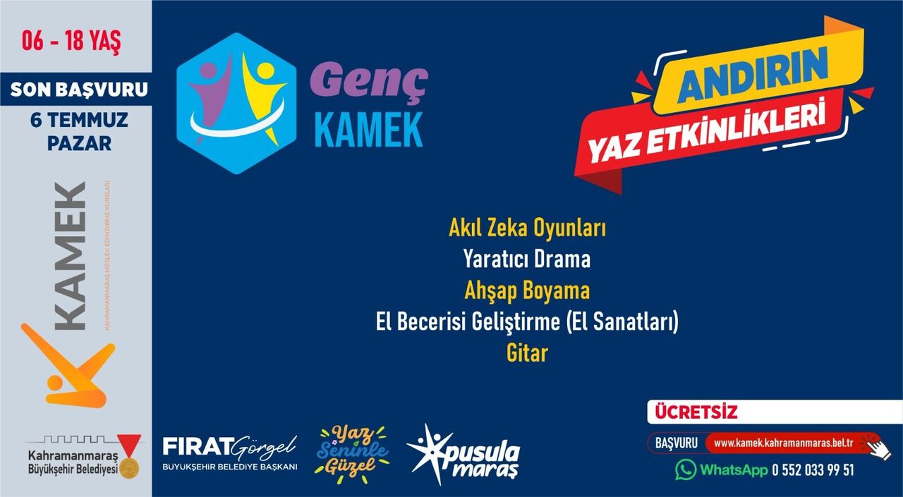 Kahramanmaraş'ta Ücretsiz Yaz Kursları Başlıyor (5)