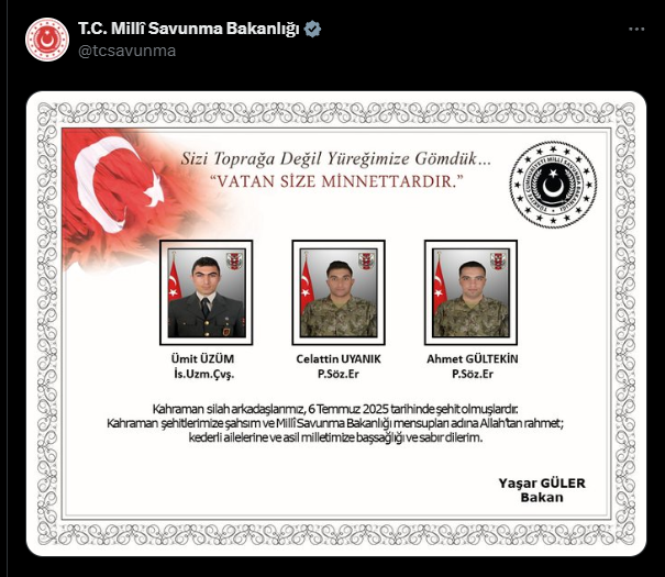 Metan Gazından Şehit Düşen 3 Askerin Kimliği Açıklandı (2)