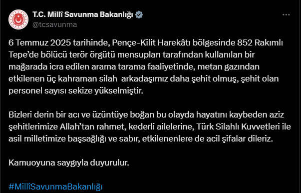 Son Daki̇ka... Metan Gazından Zehirlenen 3 Asker Daha Şehit Oldu-2