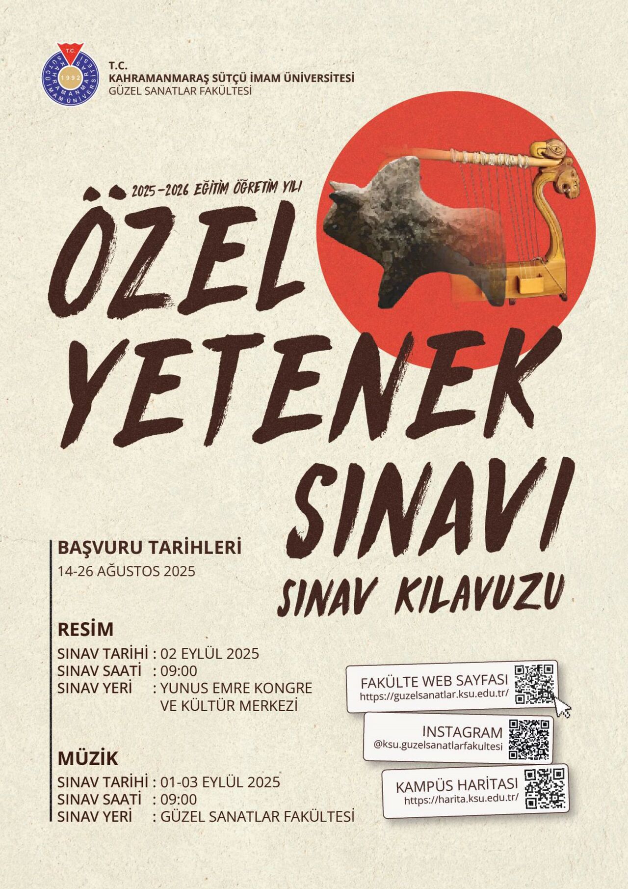 2025 Ksü Resim Bölümü Özel Yetenek Sınavı Başvuru Ve Sınav Detayları Açıklandı (2)