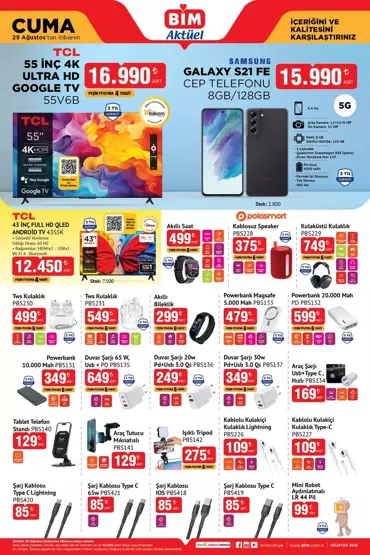 Bim’e Bugün Akıllı Saat Geliyor! (Bi̇m 29 Ağustos 2025 Cuma Aktüel Ürünler Kataloğu) (2)