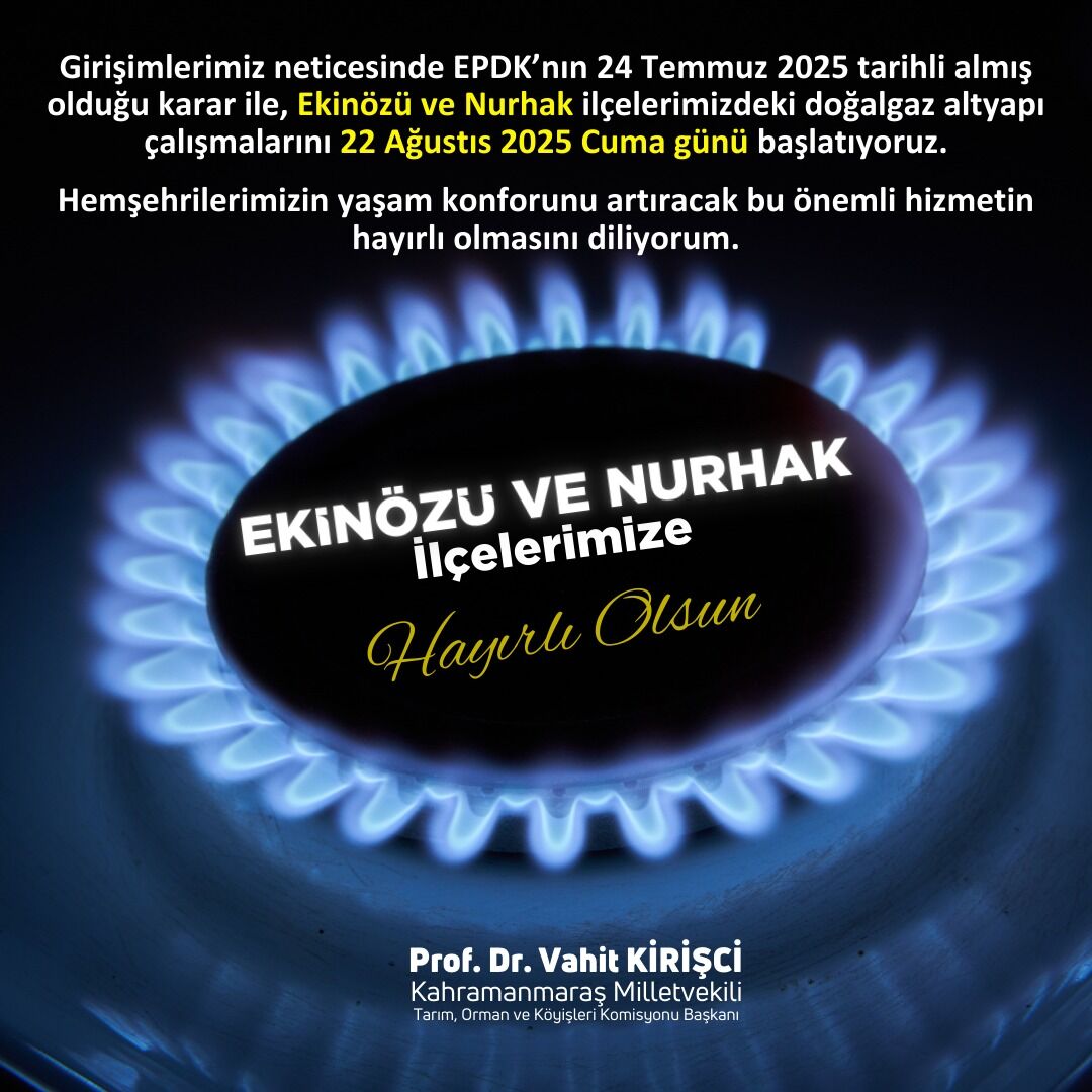 Ekinözü Ve Nurhak’ta Doğalgaz Altyapı Çalışmaları Başlıyor