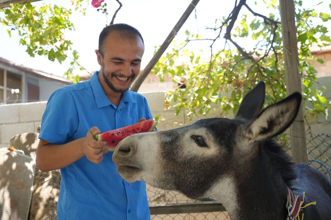 Gaziantepli Genç Yavru Eşeği Sahiplendi “Şanslı” Yeni Yuvasında (2)
