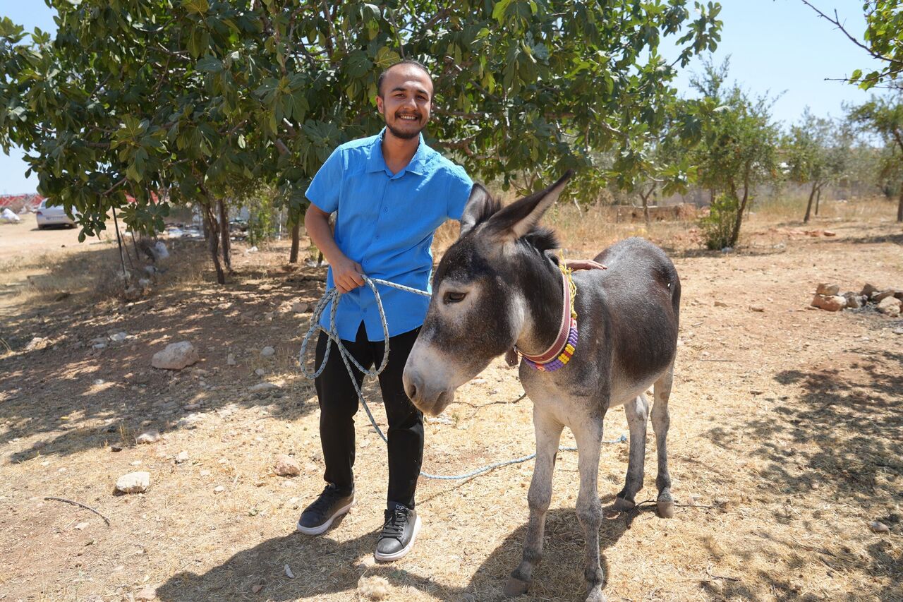 Gaziantepli Genç Yavru Eşeği Sahiplendi “Şanslı” Yeni Yuvasında (4)