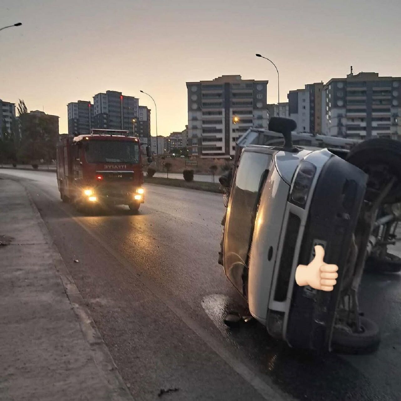Kahramanmaraş Sümbüllü’de Korkutan Kaza Araç Takla Attı (2)