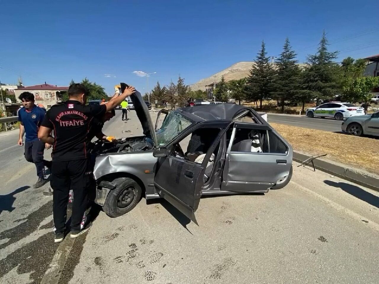 Kahramanmaraş’ta Kavşakta Korkunç Kaza 1 Ağır Yaralı (3)