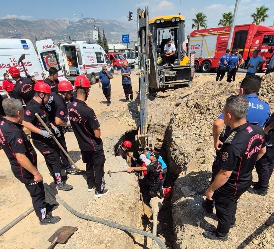 Kahramanmaraş’ta Kazı Faciası İşçi Toprak Altında Kaldı (2)