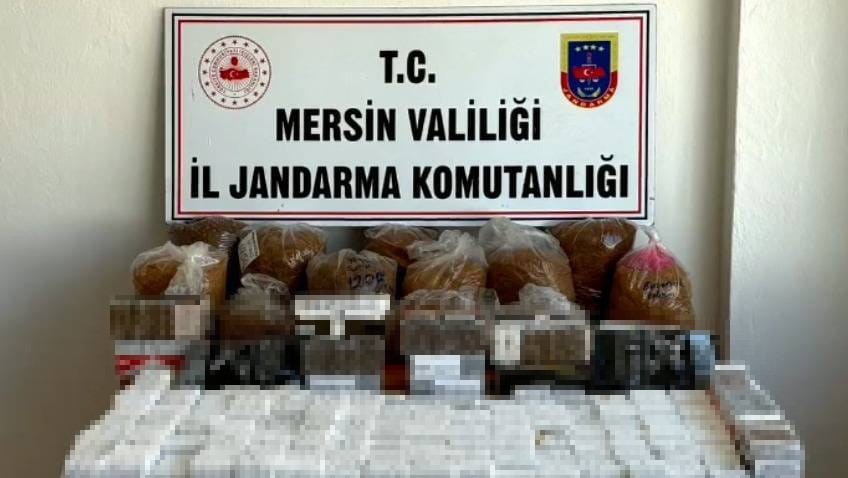 Mersin'de Kaçak Sigara Operasyonu 15 Bin Makaron Ve 31 Kilo Tütün Ele Geçirildi (1)
