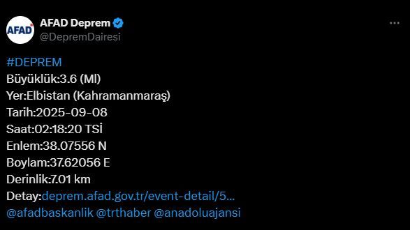 Deprem Kahramanmaras