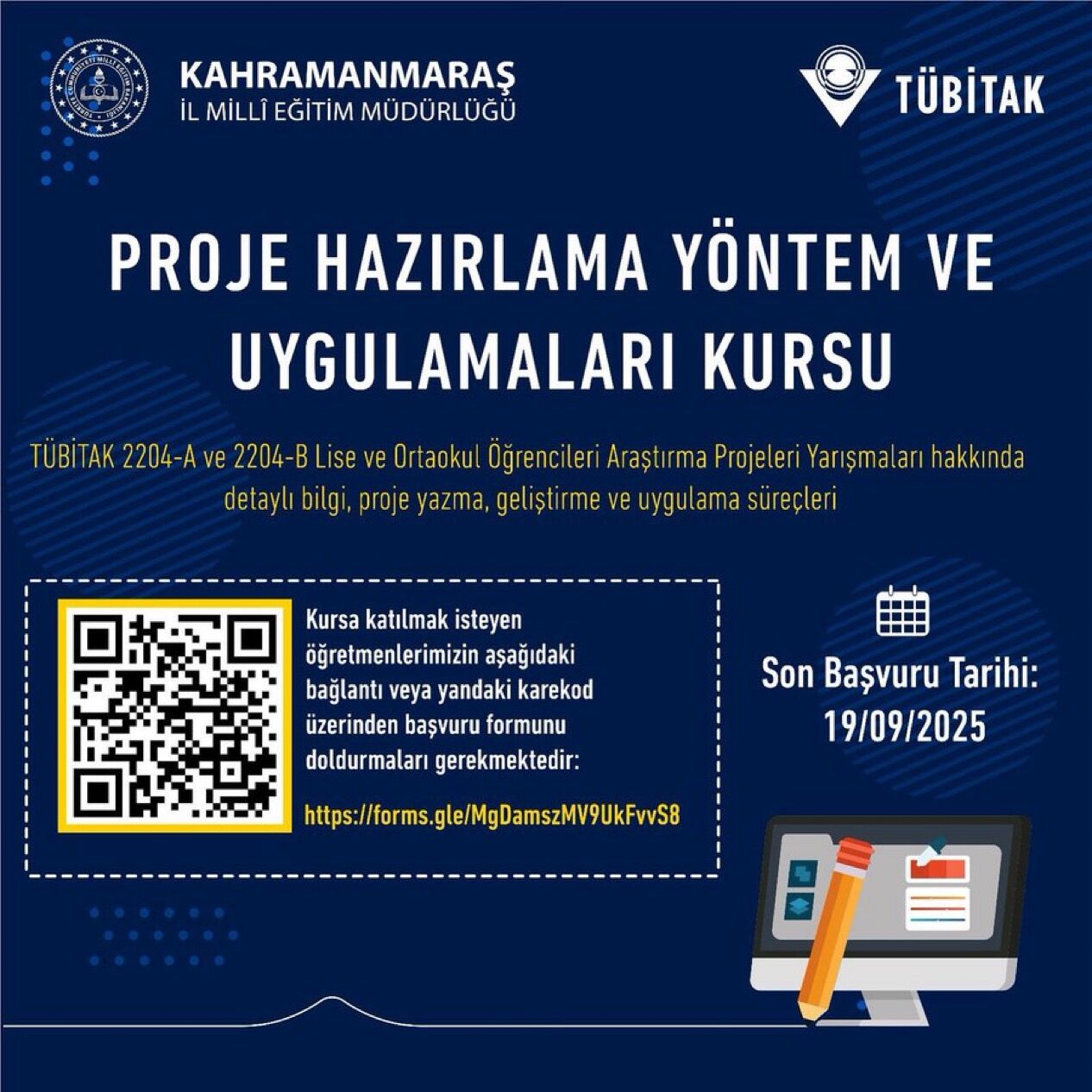 Kahramanmaraş’ta Öğretmenler İçin Proje Yazma Eğitimi Başlıyor