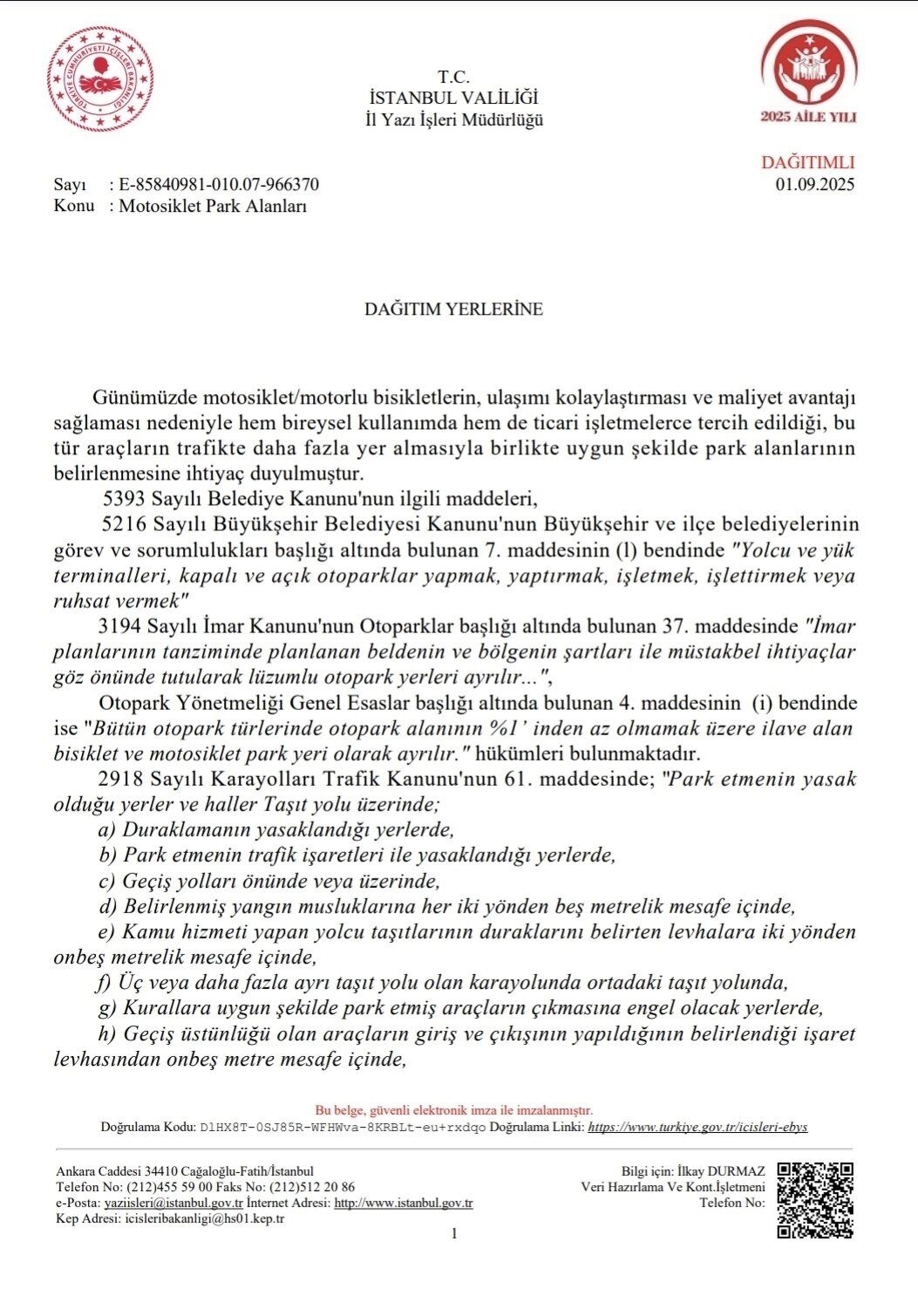 İstanbul Valiliği Motosiklet Park Ve Trafik Düzenlemesi Yaptı (2)
