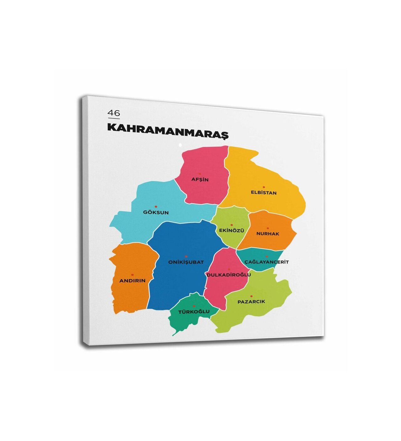 Kahramanmaras Ili Ve Ilceler Haritasi Dekoratif Kanvas Tablo 1370 Kcm84473228 1 75Eeb846606A4622B7D7C3B2Ed0686B8