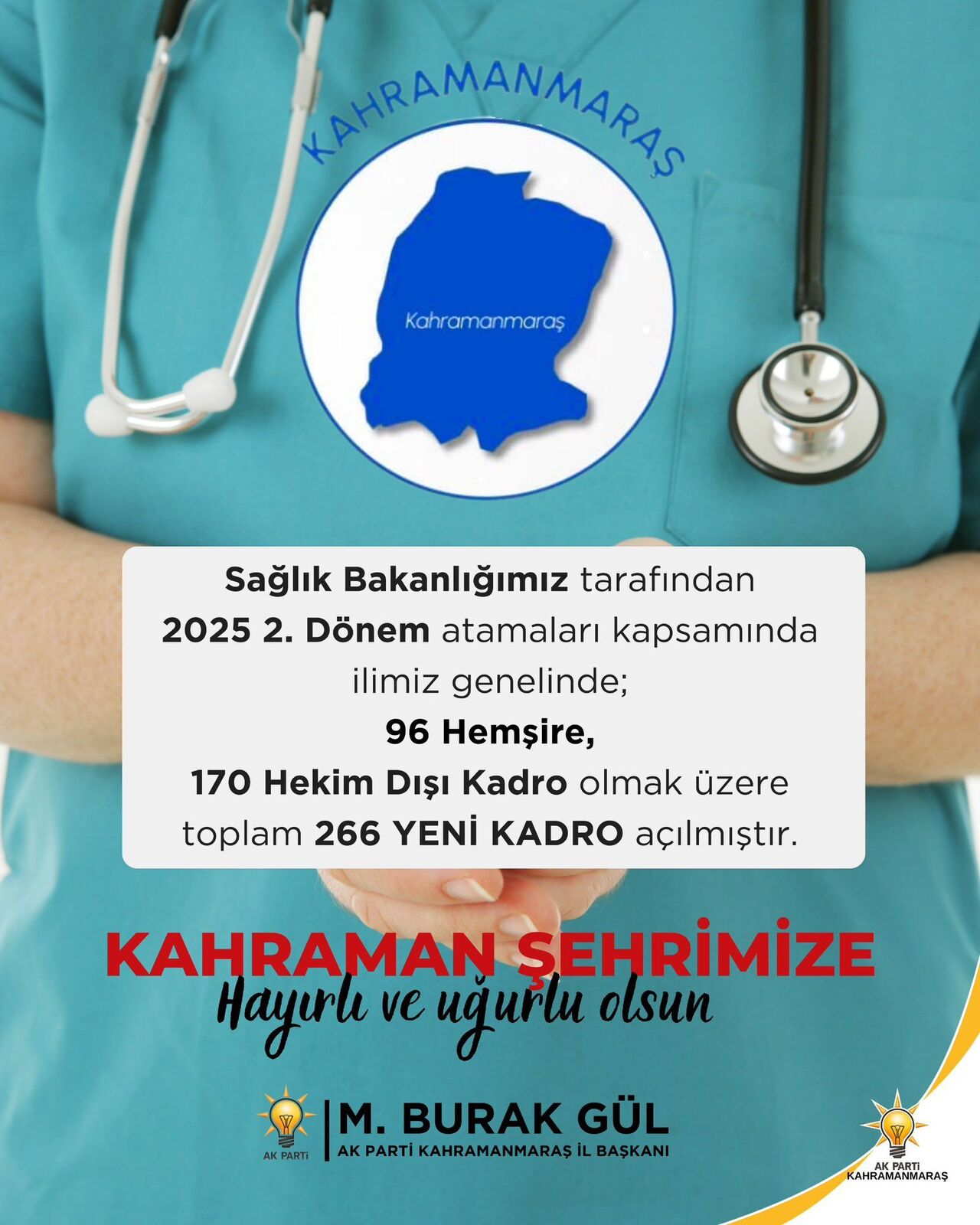 Kahramanmaraş’a Sağlık Kadrosu Açıldı Personel Atanacak