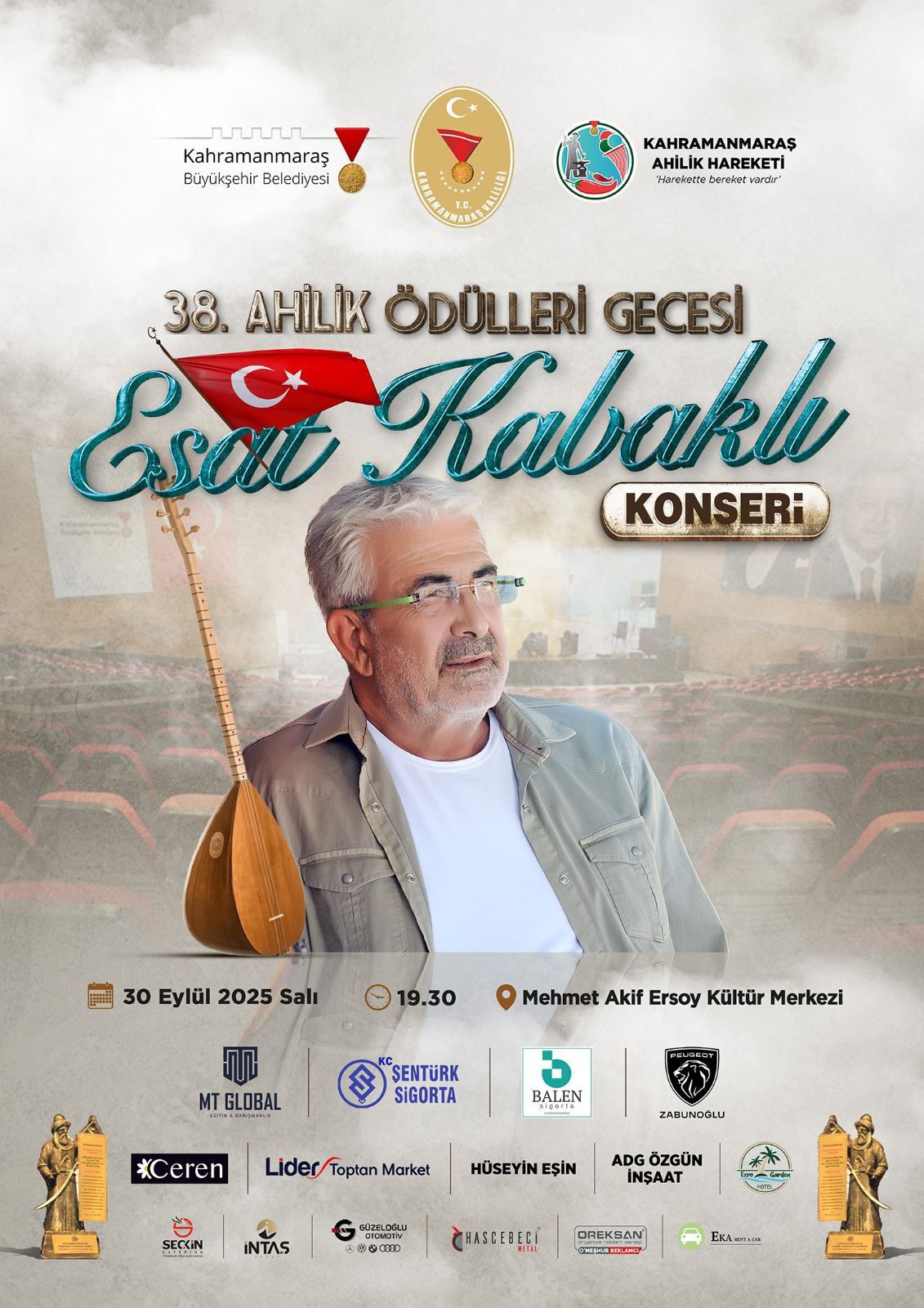 Kahramanmaraş’ta 38. Ahilik Ödülleri Gecesi Düzenlenecek