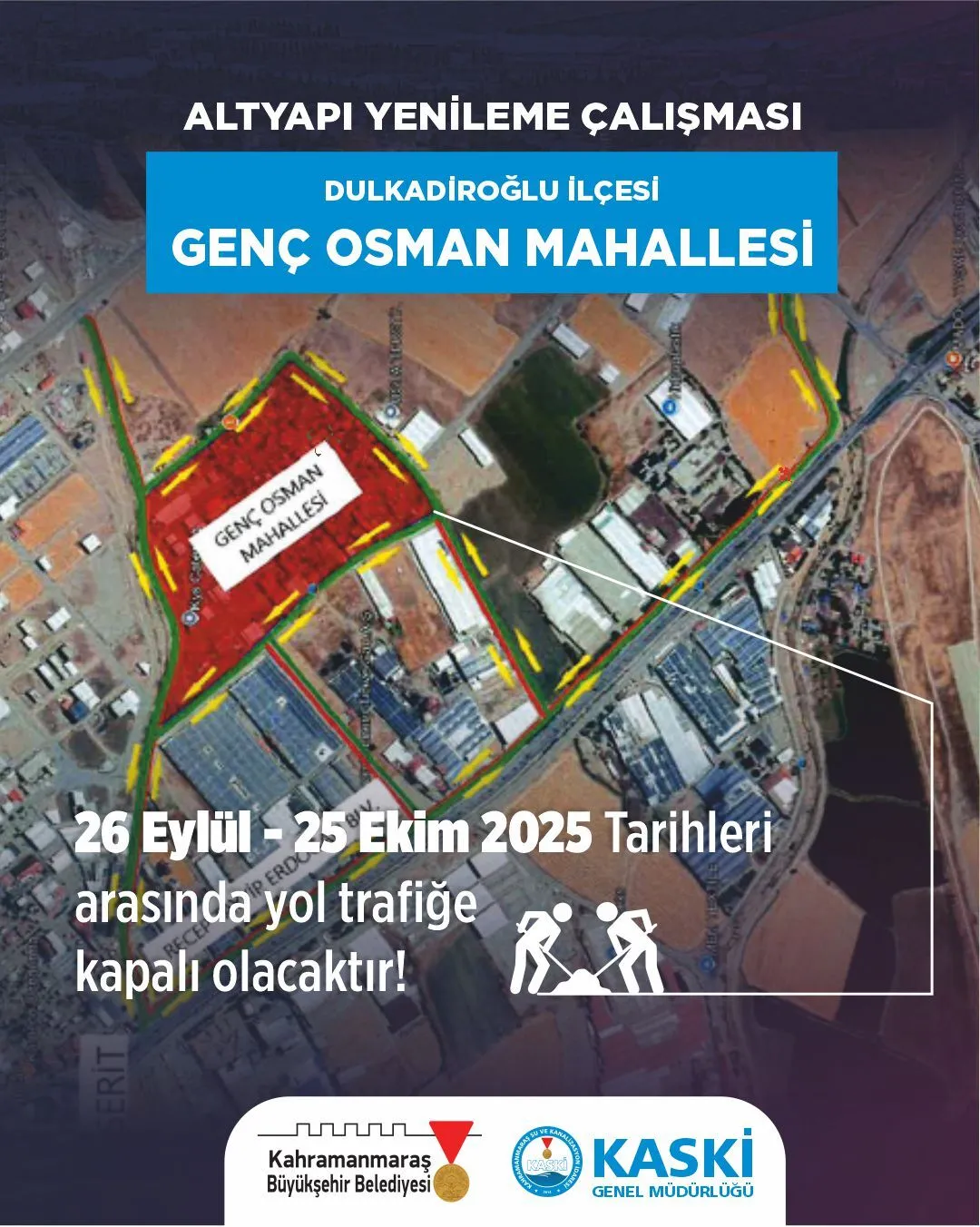 Sürücülere Kritik Uyarı Kahramanmaraş’ta Bu Yollar 1 Ay Kapalı (1)