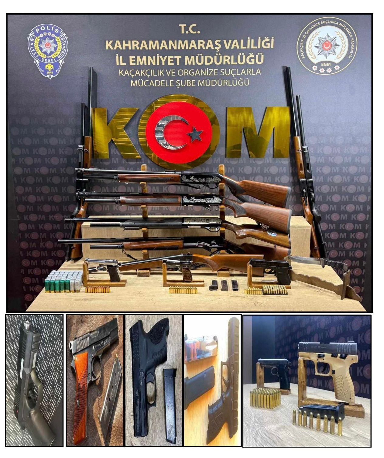 Kahramanmaraş’ta KOM Operasyonu: Cephanelik Ele Geçti