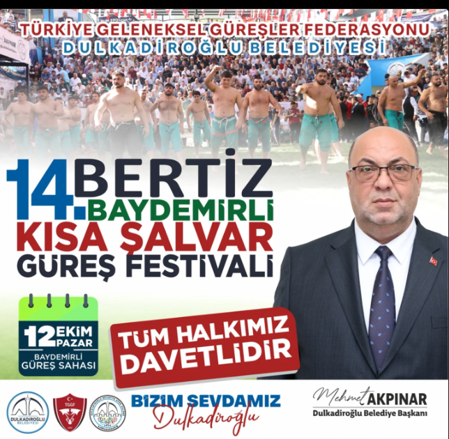 Kahramanmaraş’ta 14. Bertiz Baydemirli Kısa Şalvar Güreş Festivali Başlıyor-1