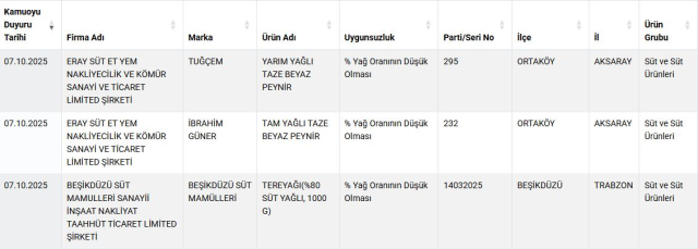 Kahramanmaraş’ta Satılan 12 Peynir Markası Hileli Çıktı (1)