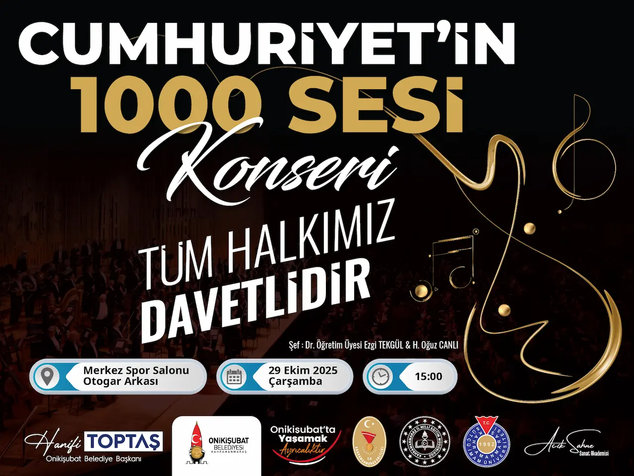 Onikişubat Belediyesi’nden Bin Kişilik Koro Ile 29 Ekim Kutlaması