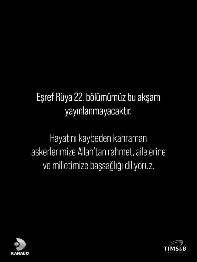 Eşref Rüya Bu Hafta Yayında Mı Yeni Bölüm Neden Yok