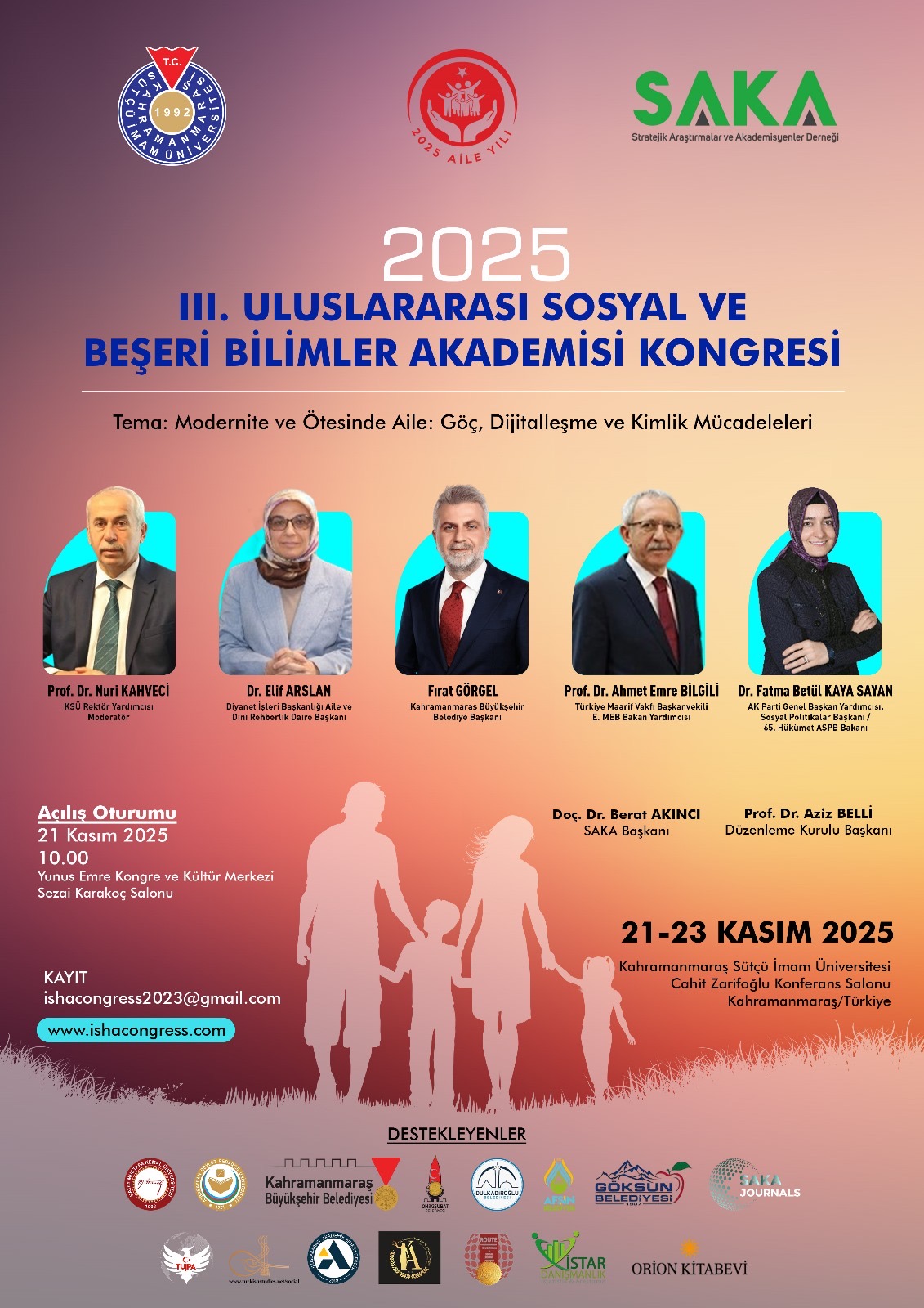 Aile Yılı’na uluslararası vizyon: Kahramanmaraş’ta 3. Sosyal ve Beşerî Bilimler Kongresi başlıyor-1