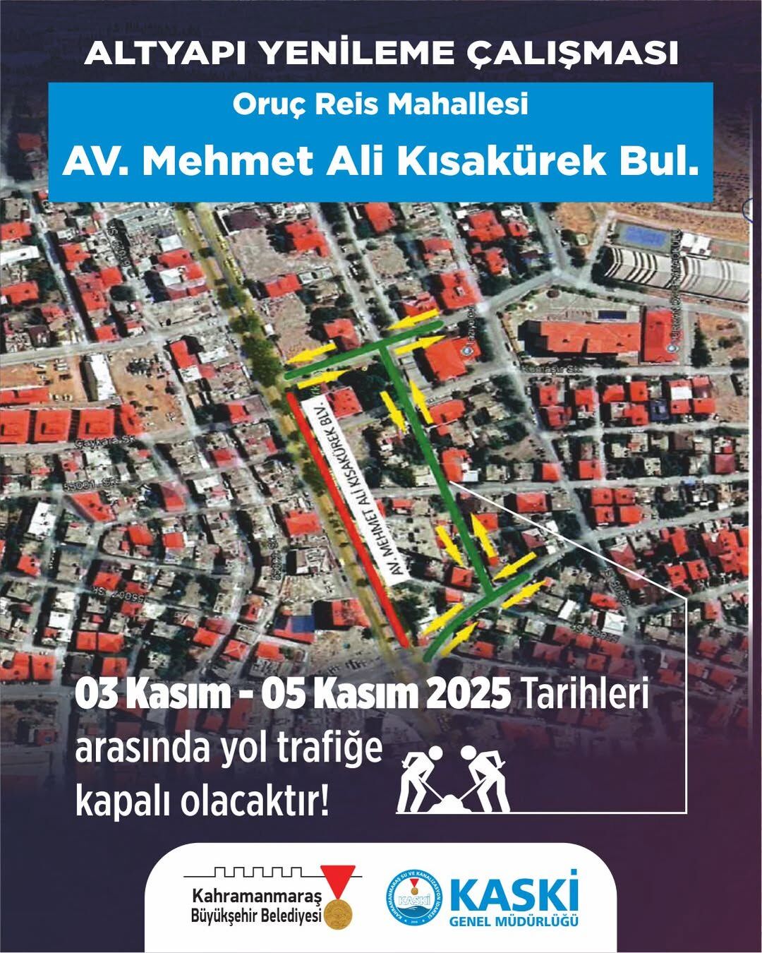 Kahramanmaraş’ta Bazı Cadde Ve Sokaklar Araç Trafiğine Kapandı (1)