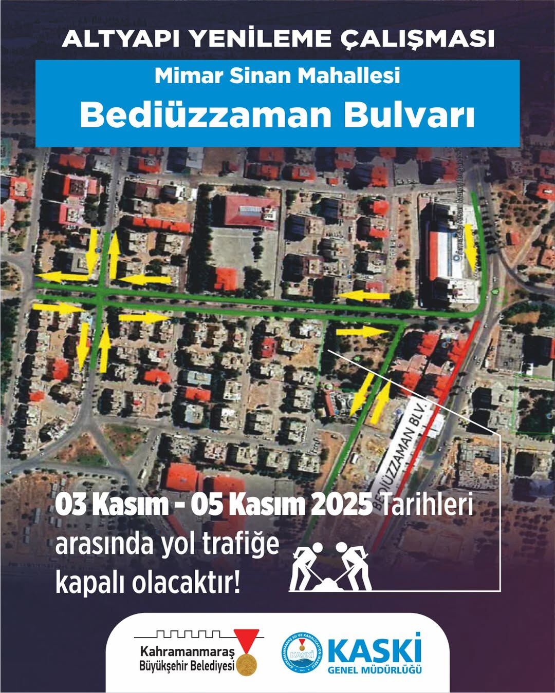 Kahramanmaraş’ta Bazı Cadde Ve Sokaklar Araç Trafiğine Kapandı (2)