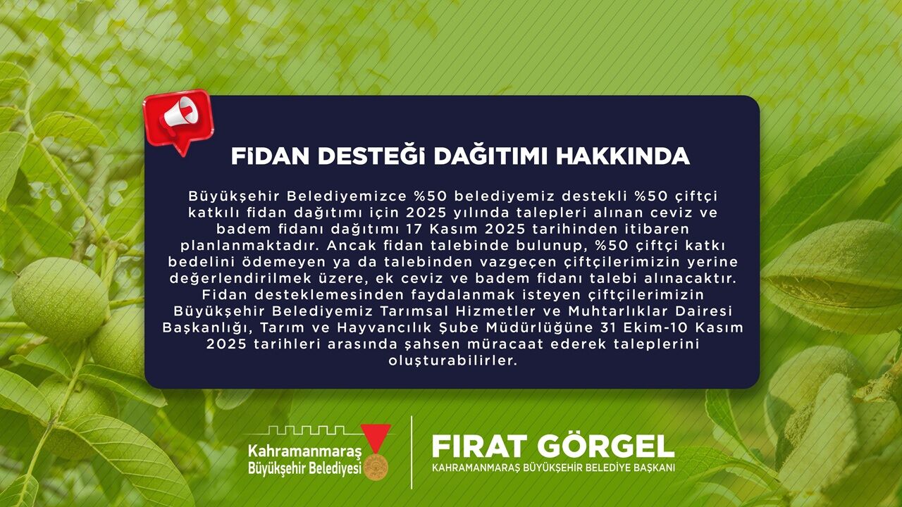 Kahramanmaraş’ta Hibeli Fidan Desteği Başvuruları Başladı-1