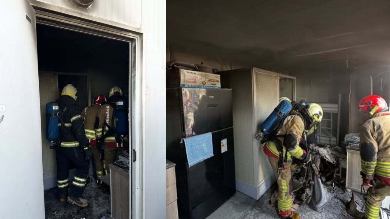 Kahramanmaraş’ta Konteyner Kentte Yangın Çıktı! (2)-1