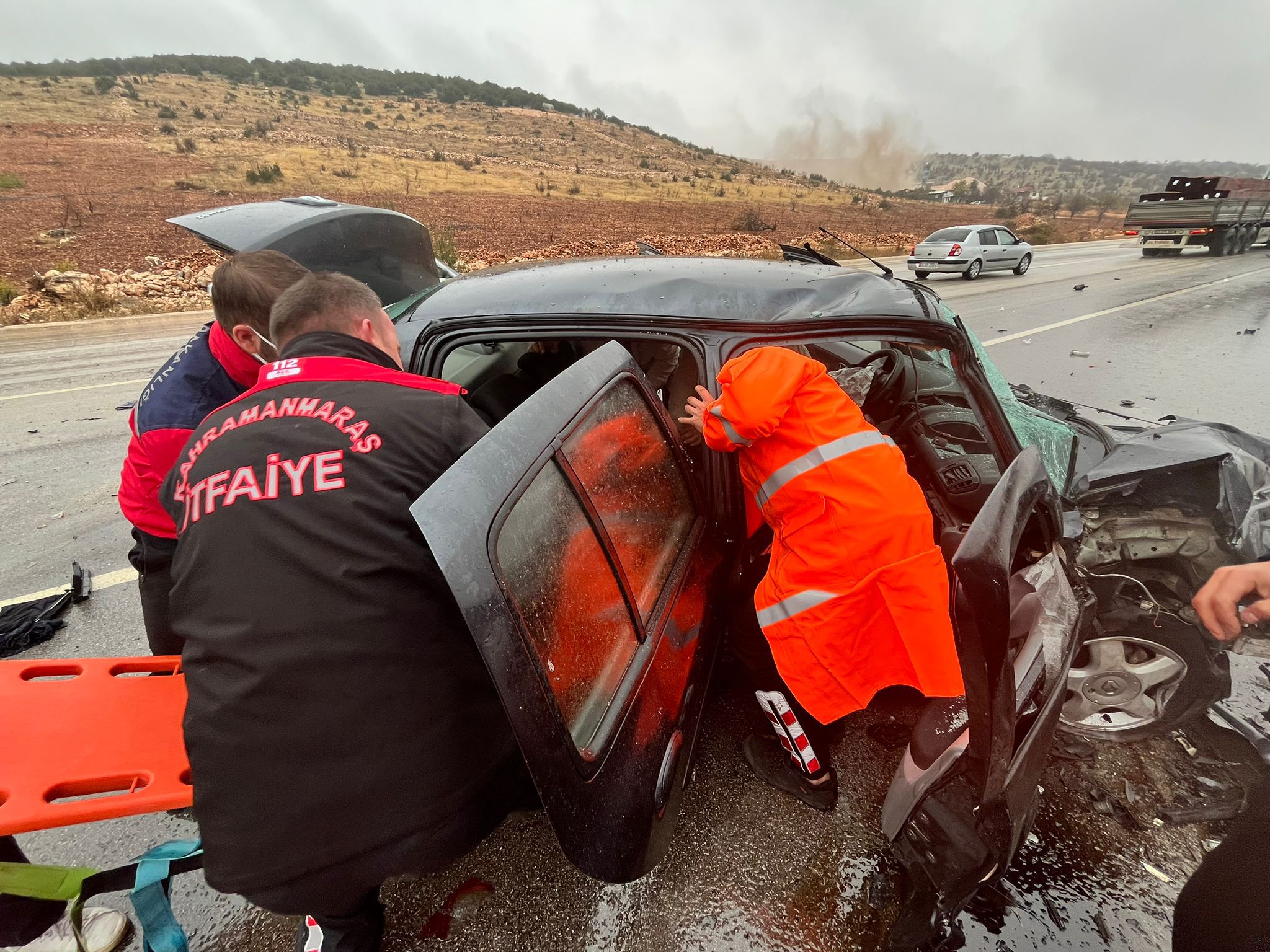 Kahramanmaraş Pazarcık’ta Trafik Kazası 1 Ölü, 2 Yaralı (3)