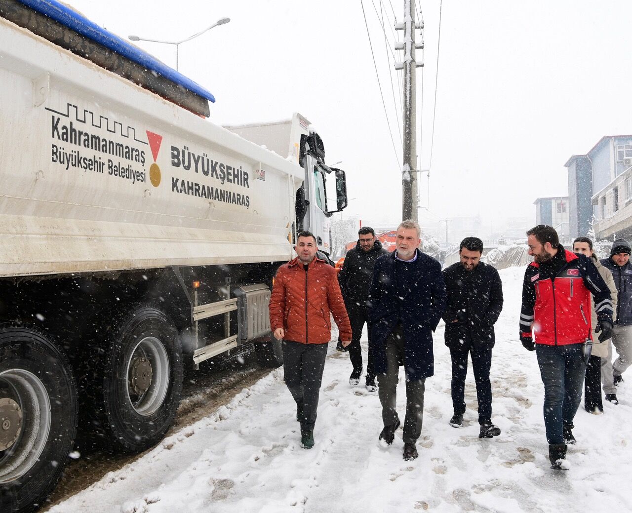 Kahramanmaraş’ta 222 Araç Ve 330 Personel Karla Mücadelede Görev Başında