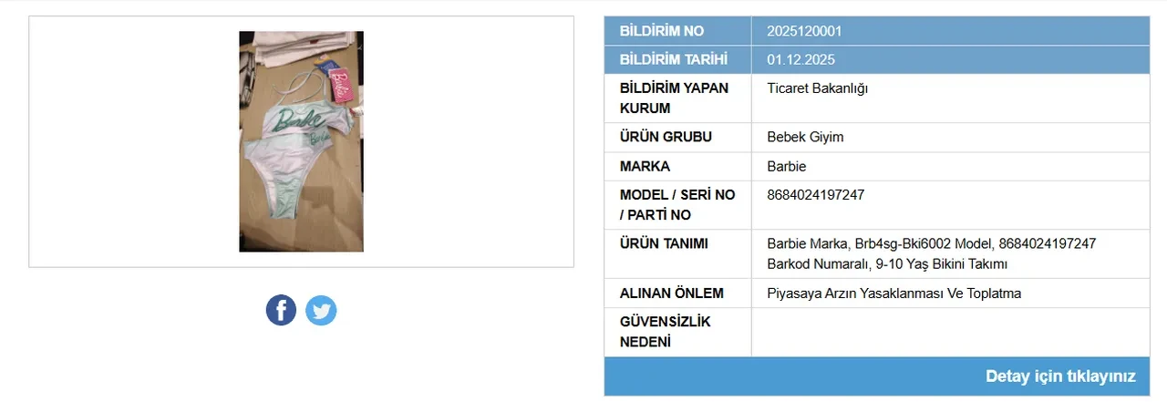 Kahramanmaraş’ta Da Satılmış Olabilir! Bakanlık Barbie Logolu Bu Ürünü Yasakladı