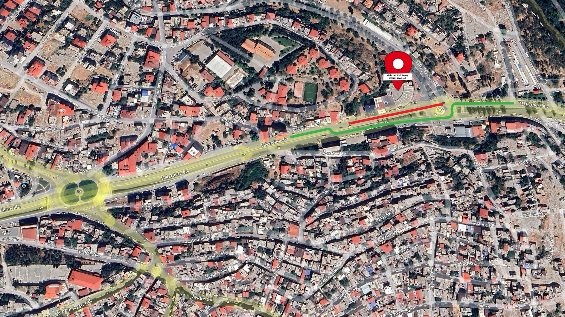 Kahramanmaraş’ta Şekerdere Caddesi’nde Trafik Düzenlemesi Sürücüler Dikkat! (2)