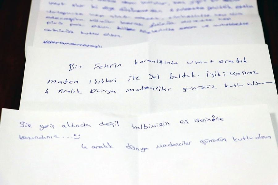 Kahramanmaraş’tan Madencilere Duygulandıran Mektuplar “O Umut Sizdiniz” (1)