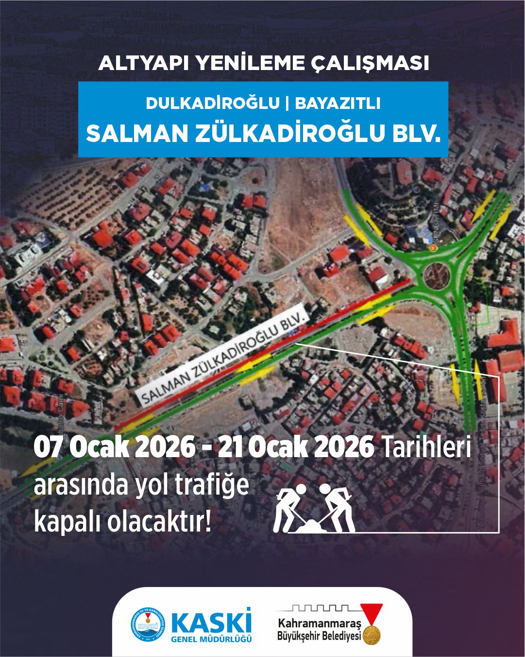 Kahramanmaraş'ta Bazı Yollar 21 Ocak'a Kadar Trafiğe Kapalı-1