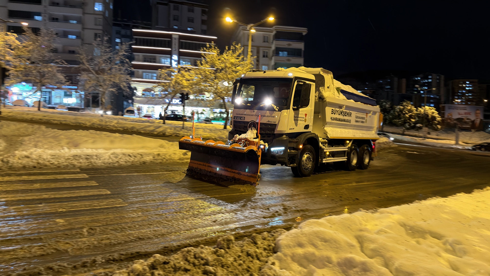 Kahramanmaraş’ta Karla Mücadele 724 Devam Ediyor (4)
