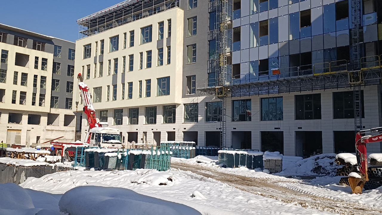 Kahramanmaraş’ta Şantiyeler Soğuk Hava Nedeniyle Durdu (3)