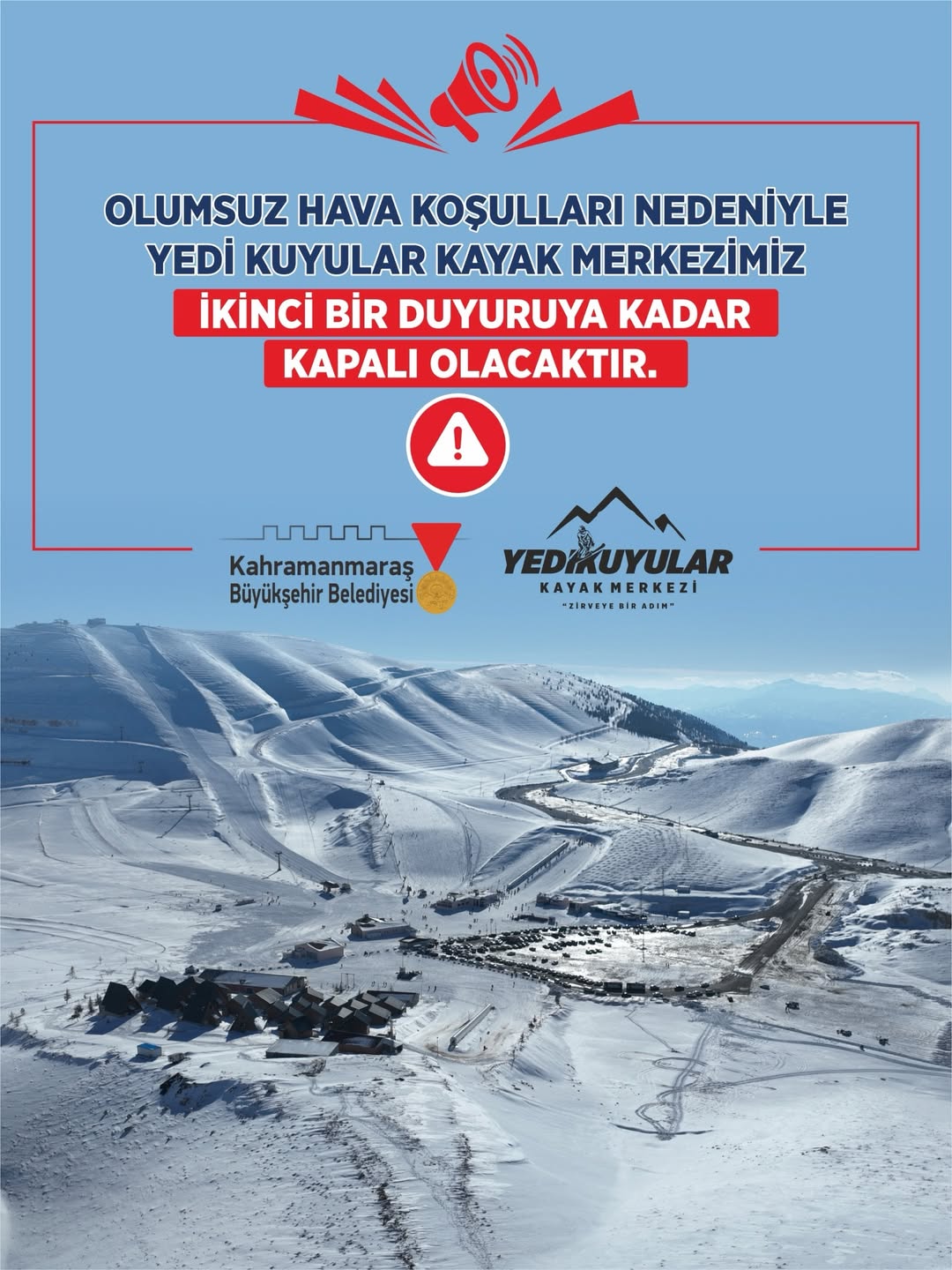 Kahramanmaraş’ta Yedikuyular Kayak Merkezi Geçici Süreyle Kapatıldı-1