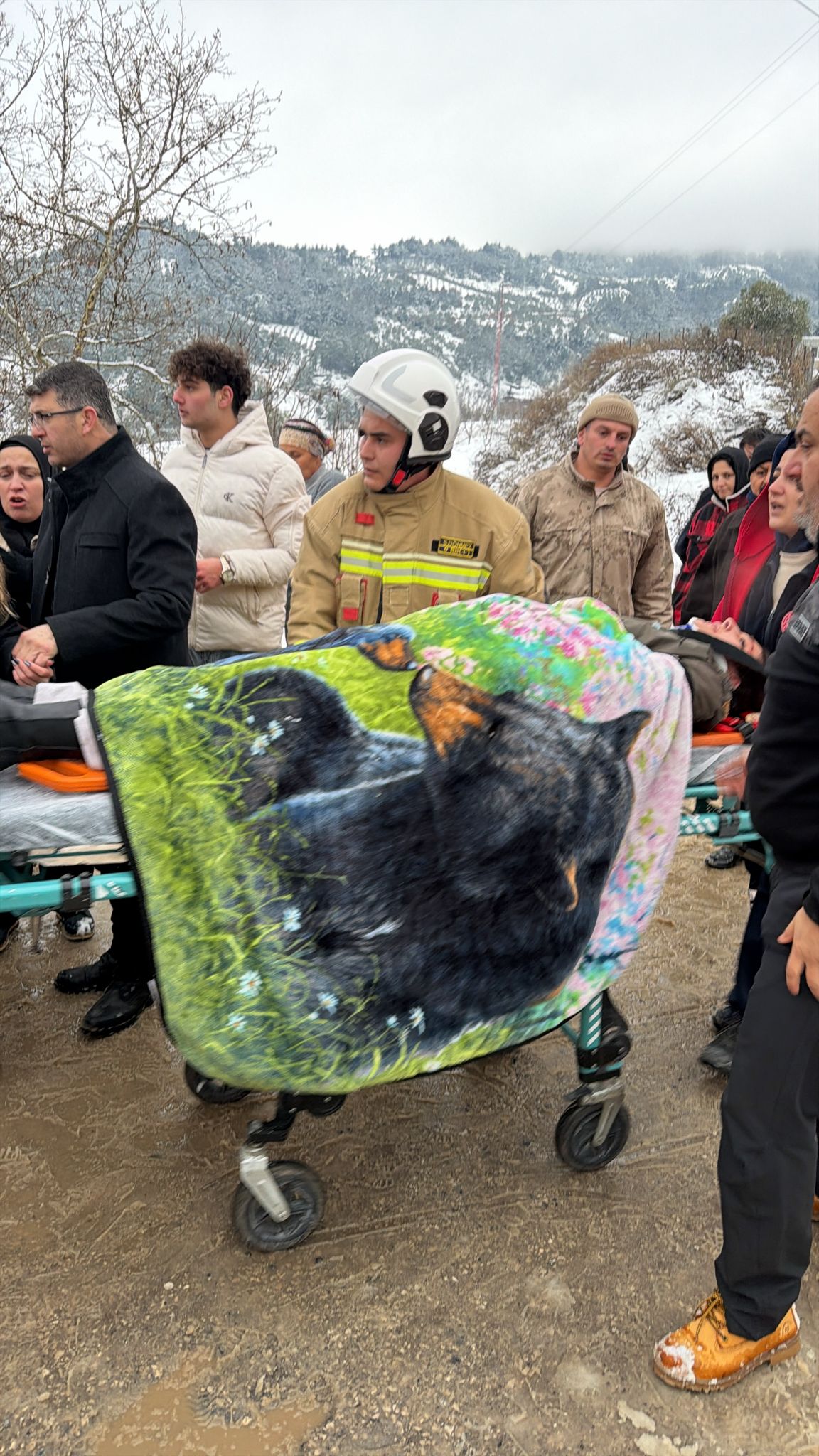Kar Yağışı Kazayı Beraberinde Getirdi, Otomobil Dereye Uçtu1