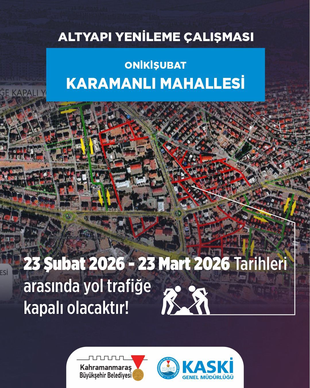 Kahramanmaraşlılara uyarı: O yol trafiğe 1 ay kapalı olacak