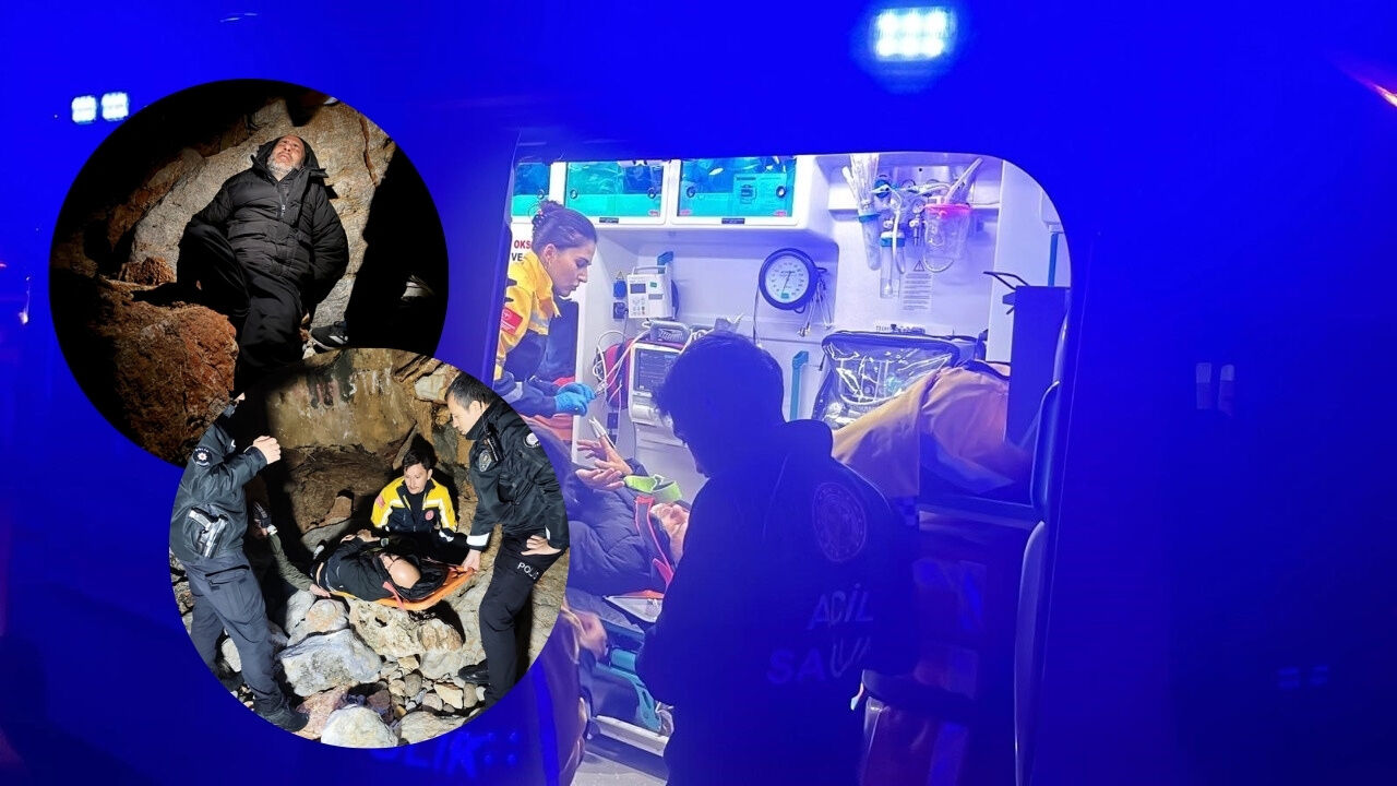 Alanya’da kayalıklardan düşen şahıs sağ salim kurtarıldı