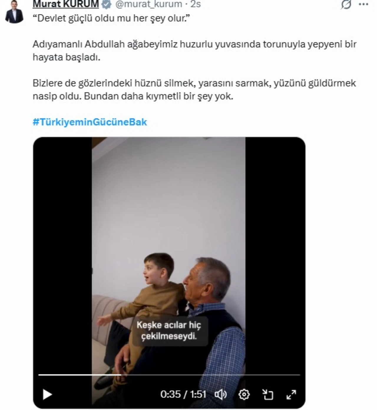 Kahramanmaraş Depreminde Hayatta Kalan Dede Ve Torunun Yeni Hayatı (1)