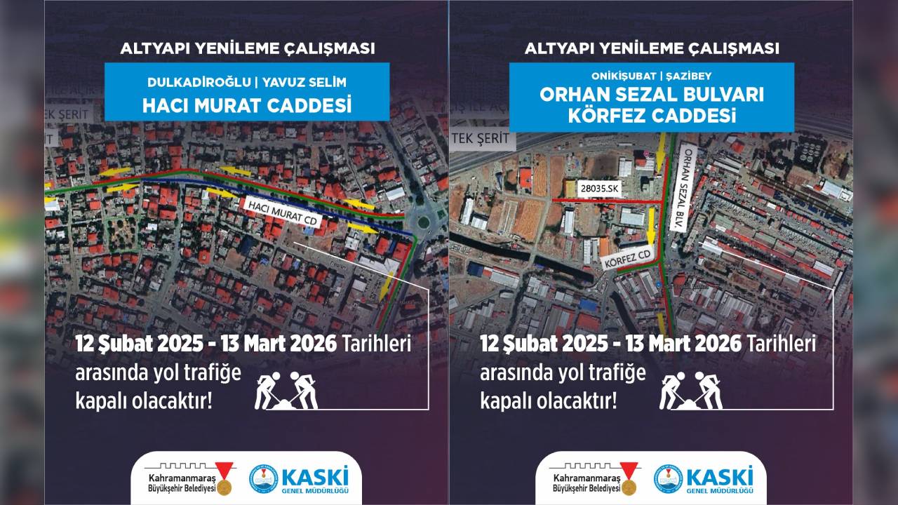 Kahramanmaraş'ta Bazı Yollar 13 Mart'a Kadar Trafiğe Kapalı Olacak-1