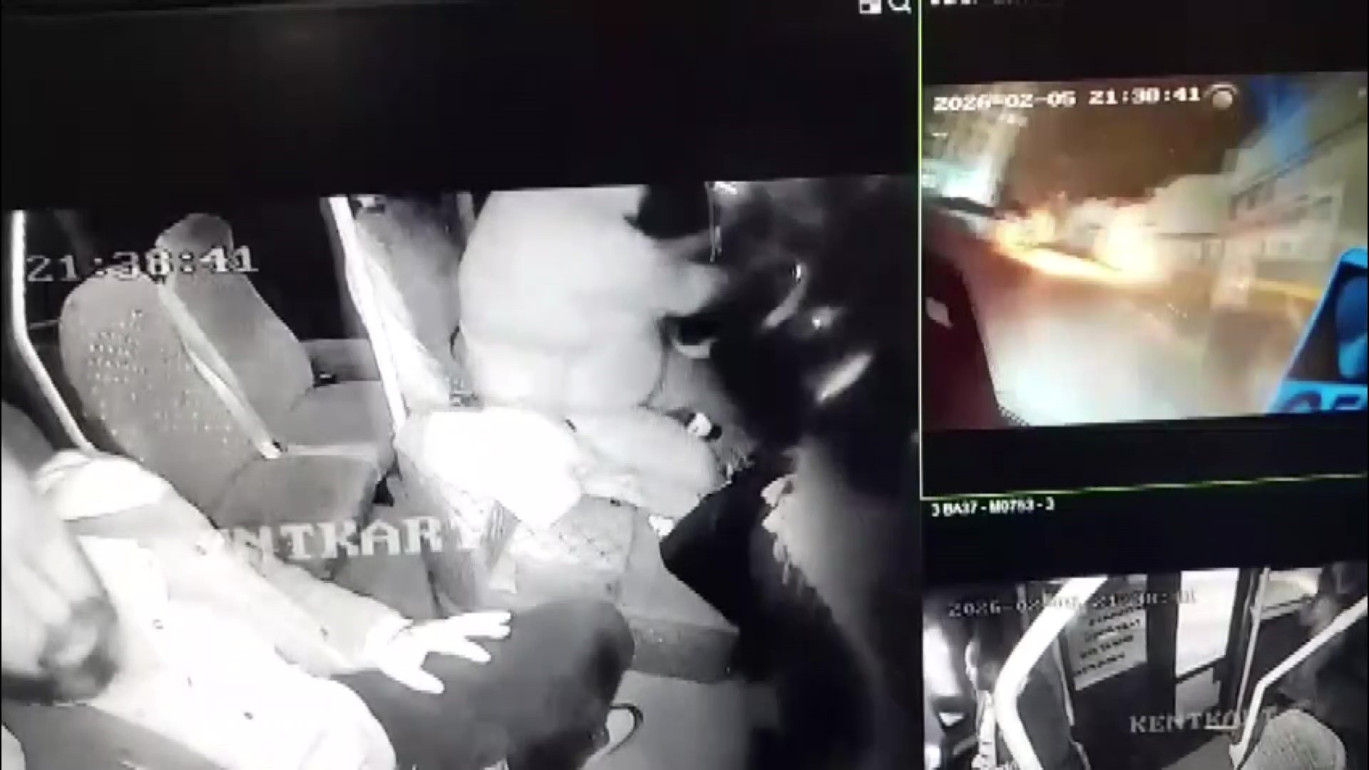 Minibüs Yolcuları Korku Dolu Anlar Yaşadı Kaza Anı Kayıtta1