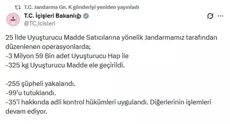 25 Ilde Uyuşturcu Operasyonu 99 Zehir Taciri Tutuklandı