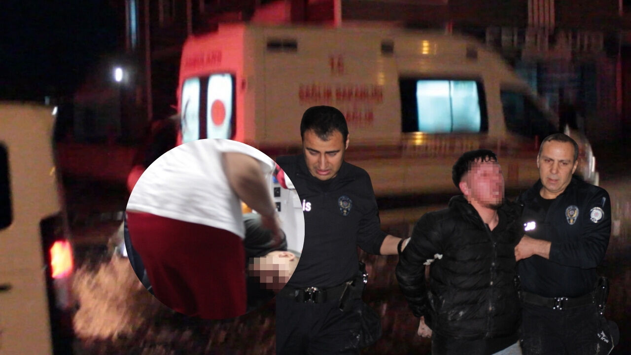 Annesinin erkek arkadaşını bıçakladı, polisle sokak ortasında çatıştı