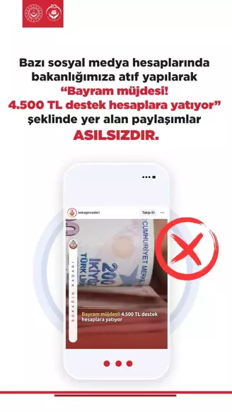 Bakanlıktan 4.500 Bayram Desteği Iddialarına Ilişkin Açıklama Geldi 1