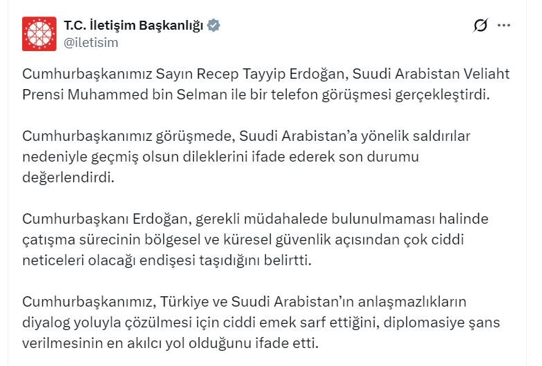 Cumhurbaşkanı Erdoğan, Suudi Arabistan Veliaht Prensi Bin Selman ile görüştü1