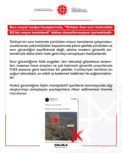Dmm; Türkiye–İran Sınır Hattındaki 80 Bin Mayın Temizlendi Iddiası Dezenformasyon